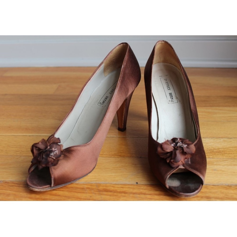 🌟VINTAGE🌟 Geoffrey Beene 1960's Satin Heels